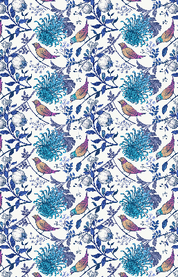 Verduisterend binnengordijn met blauwe boombloemen