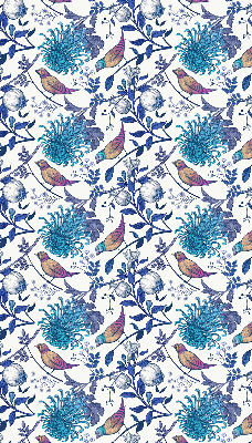Verduisterend binnengordijn met blauwe boombloemen