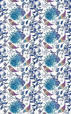 Verduisterend binnengordijn met blauwe boombloemen