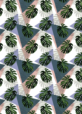 Binnenshuis verduisterend rolgordijn de bladeren van de plant