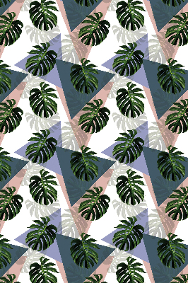Binnenshuis verduisterend rolgordijn de bladeren van de plant