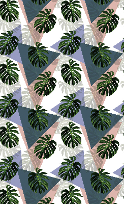 Binnenshuis verduisterend rolgordijn de bladeren van de plant
