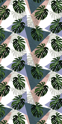 Binnenshuis verduisterend rolgordijn de bladeren van de plant