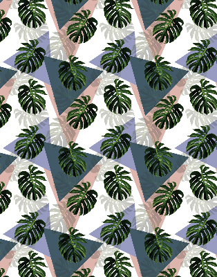 Binnenshuis verduisterend rolgordijn de bladeren van de plant