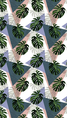 Binnenshuis verduisterend rolgordijn de bladeren van de plant