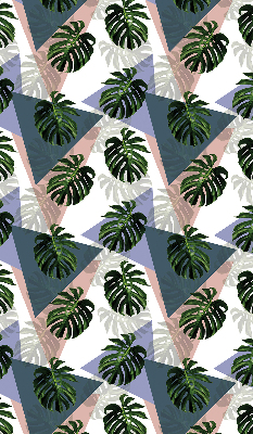 Binnenshuis verduisterend rolgordijn de bladeren van de plant