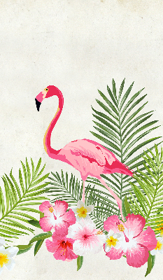 Verduisterend stoffen rolgordijn met flamingo’s bij de bladeren