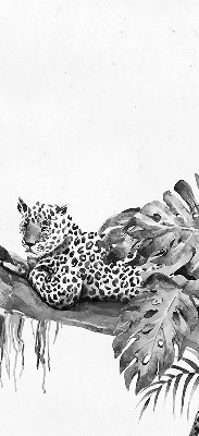 Verduisterend binnengordijn met getekende cheeta's op een tak