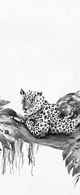 Verduisterend binnengordijn met getekende cheeta's op een tak