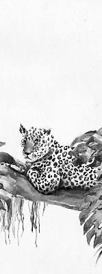 Verduisterend binnengordijn met getekende cheeta's op een tak