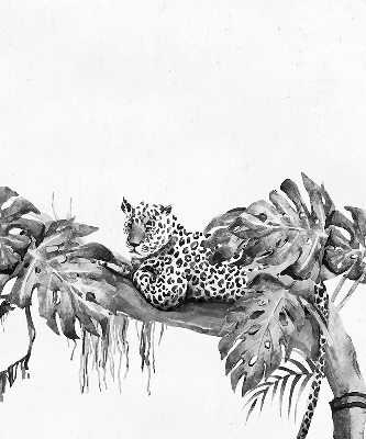Verduisterend binnengordijn met getekende cheeta's op een tak