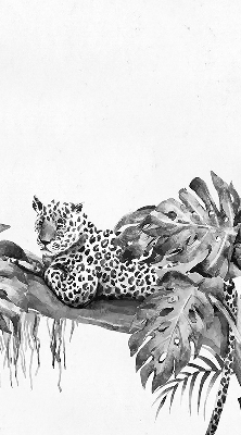 Verduisterend binnengordijn met getekende cheeta's op een tak