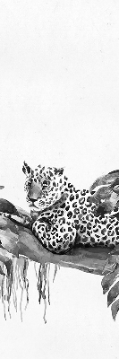 Verduisterend binnengordijn met getekende cheeta's op een tak