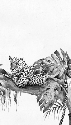 Verduisterend binnengordijn met getekende cheeta's op een tak