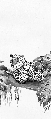 Verduisterend binnengordijn met getekende cheeta's op een tak