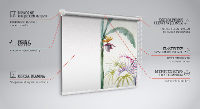 Verduisterend raamrolgordijn voor binnen in exotische natuurprint