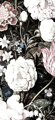 Verduisterend binnengordijn een boeket bloemen