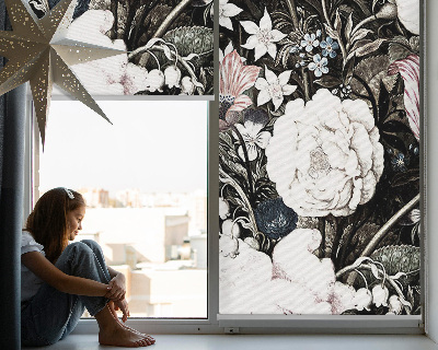Verduisterend binnengordijn een boeket bloemen