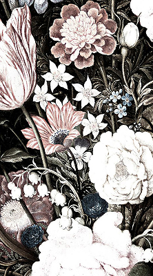Verduisterend binnengordijn een boeket bloemen