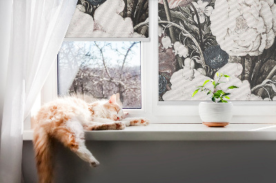 Verduisterend binnengordijn een boeket bloemen