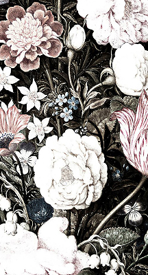 Verduisterend binnengordijn een boeket bloemen