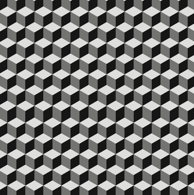 Binnenshuis verduisterend rolgordijn met 3D-kubussen