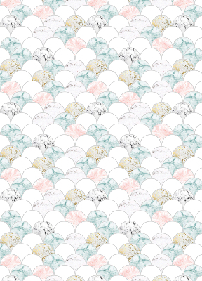 Verduisterend binnengordijn met kleurrijke schubbenprint