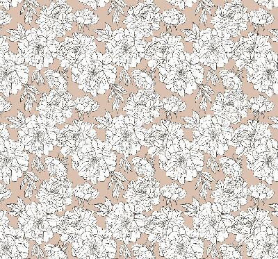 Verduisterend rolgordijn voor raam met getekende bloemen