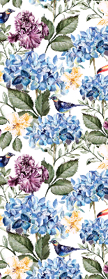 Binnenshuis verduisterend rolgordijn met toekans en bloemenprint