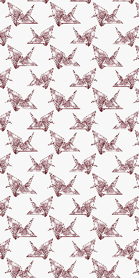 Binnenshuis verduisterend rolgordijn met origami zwanen