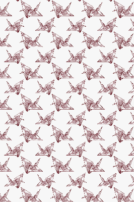 Binnenshuis verduisterend rolgordijn met origami zwanen