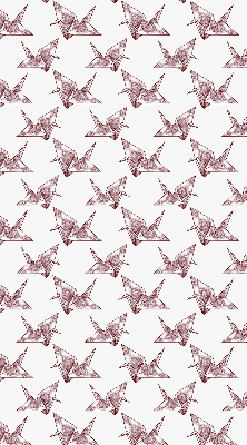 Binnenshuis verduisterend rolgordijn met origami zwanen