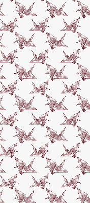 Binnenshuis verduisterend rolgordijn met origami zwanen