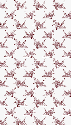 Binnenshuis verduisterend rolgordijn met origami zwanen