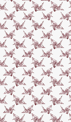 Binnenshuis verduisterend rolgordijn met origami zwanen