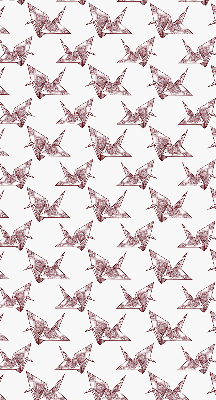 Binnenshuis verduisterend rolgordijn met origami zwanen