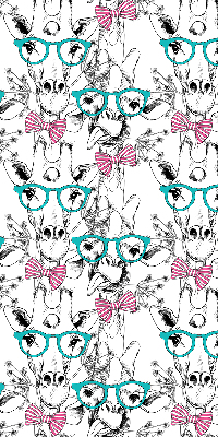 Verduisterend binnengordijn met giraffeprint en bril