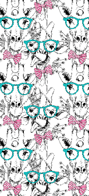 Verduisterend binnengordijn met giraffeprint en bril