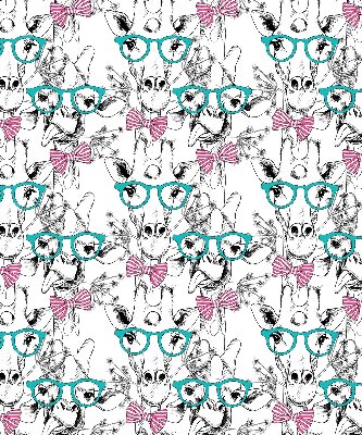 Verduisterend binnengordijn met giraffeprint en bril