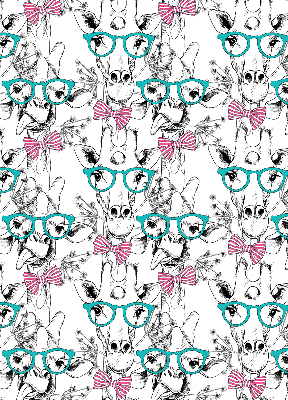 Verduisterend binnengordijn met giraffeprint en bril