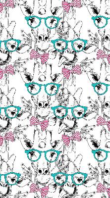 Verduisterend binnengordijn met giraffeprint en bril