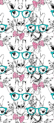 Verduisterend binnengordijn met giraffeprint en bril