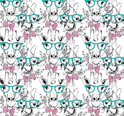 Verduisterend binnengordijn met giraffeprint en bril