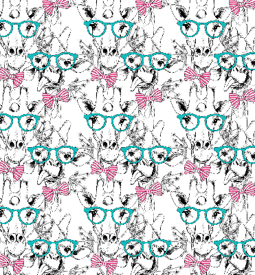 Verduisterend binnengordijn met giraffeprint en bril