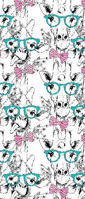 Verduisterend binnengordijn met giraffeprint en bril
