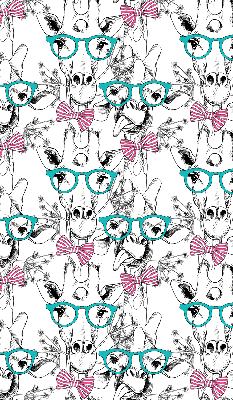 Verduisterend binnengordijn met giraffeprint en bril