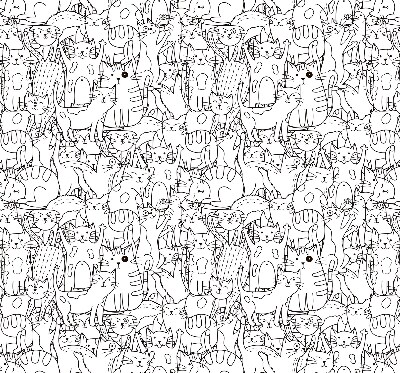 Verduisterend raamrolgordijn voor binnen met getekende katten