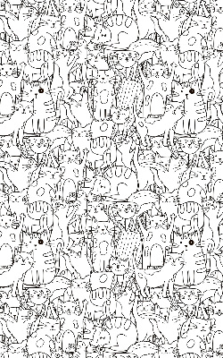 Verduisterend raamrolgordijn voor binnen met getekende katten