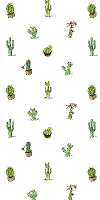 Verduisterend stoffen rolgordijn met cactussen