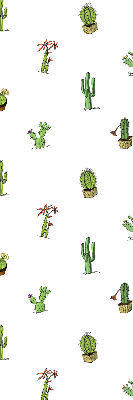Verduisterend stoffen rolgordijn met cactussen